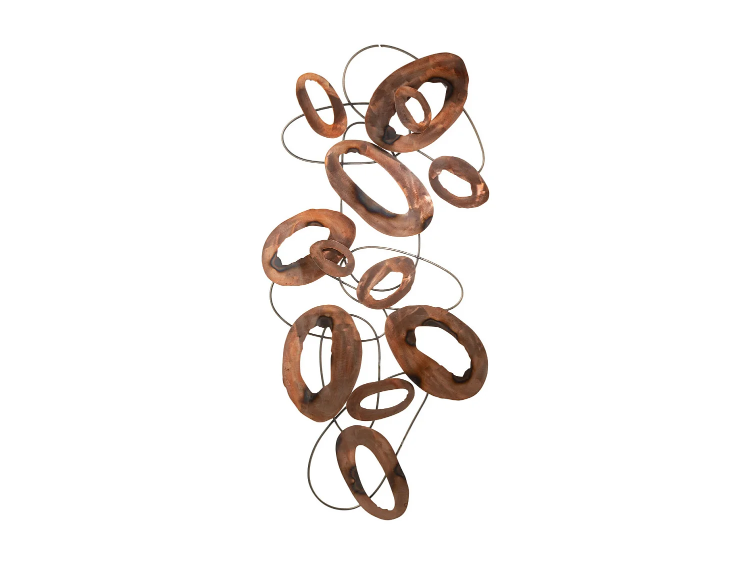 Décoration Murale "Lignes Ovales" 136cm Naturel