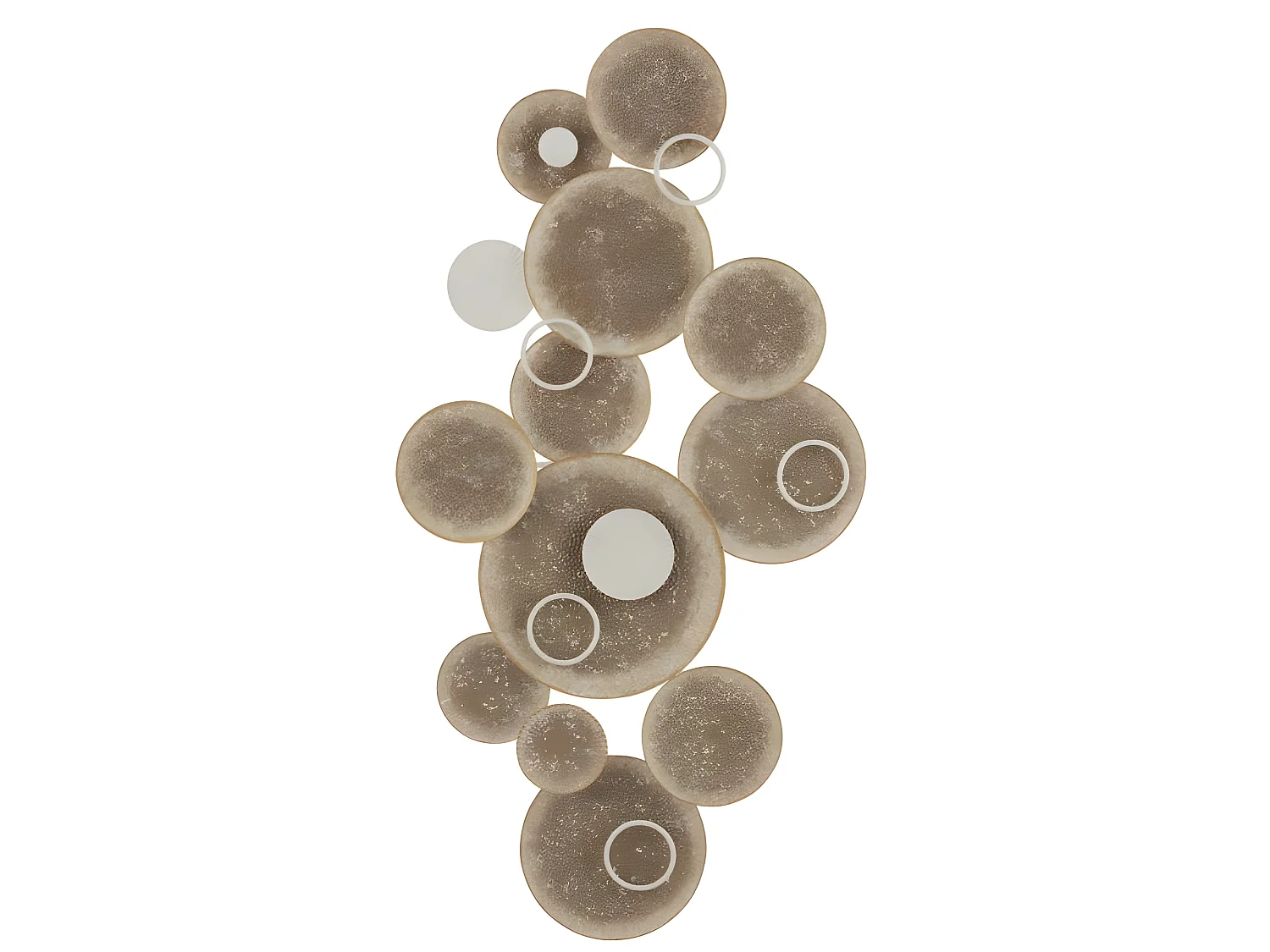 Décoration Murale en Métal "Cercles" 119cm Marron