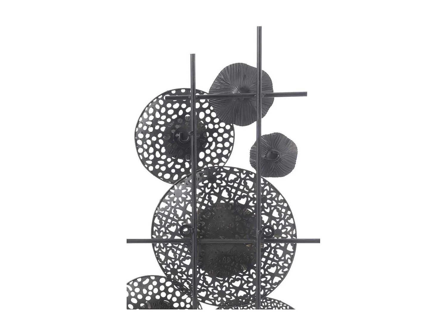 Décoration Murale "Fleurs en Métal" 150cm Marron