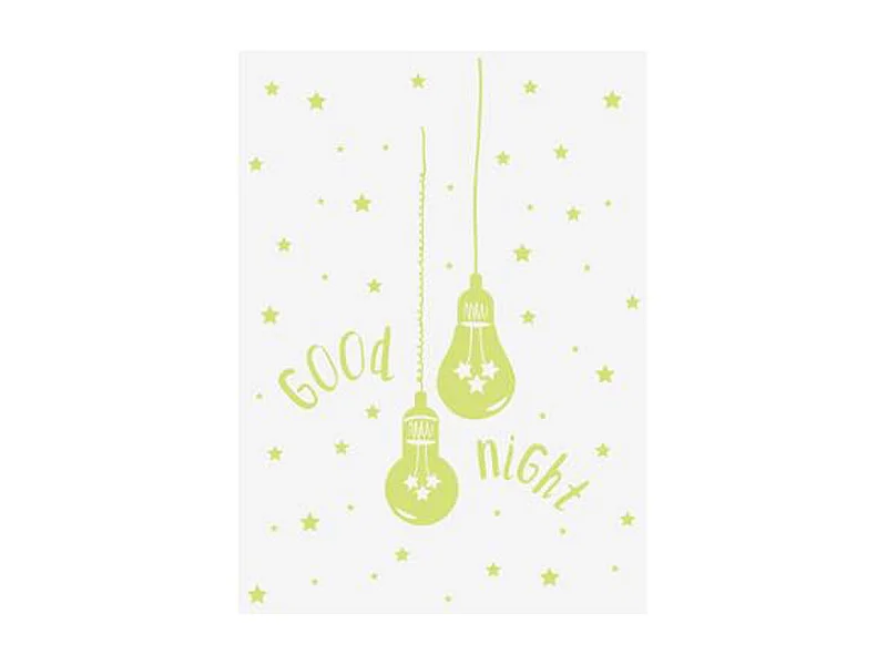 Sticker Kids Phosphorescent "Ampoule"  50x70cm Vert