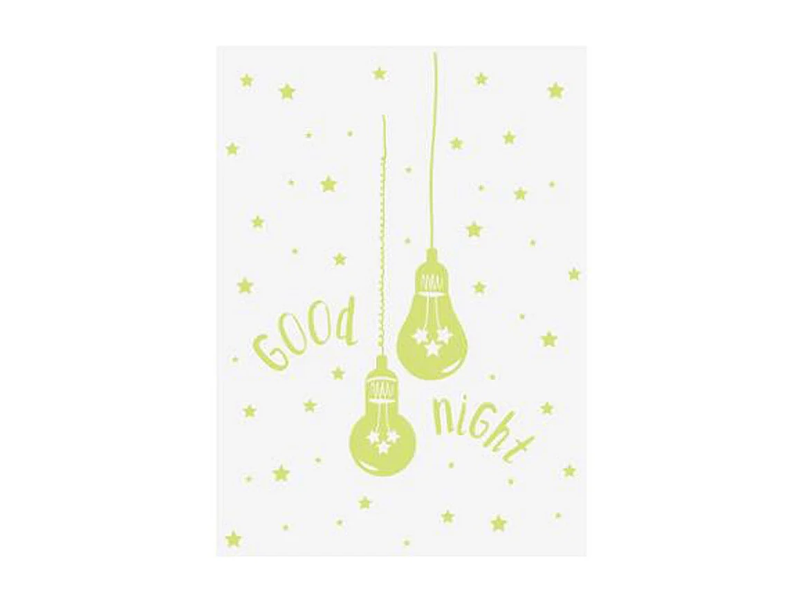 Sticker Kids Phosphorescent "Ampoule"  50x70cm Vert
