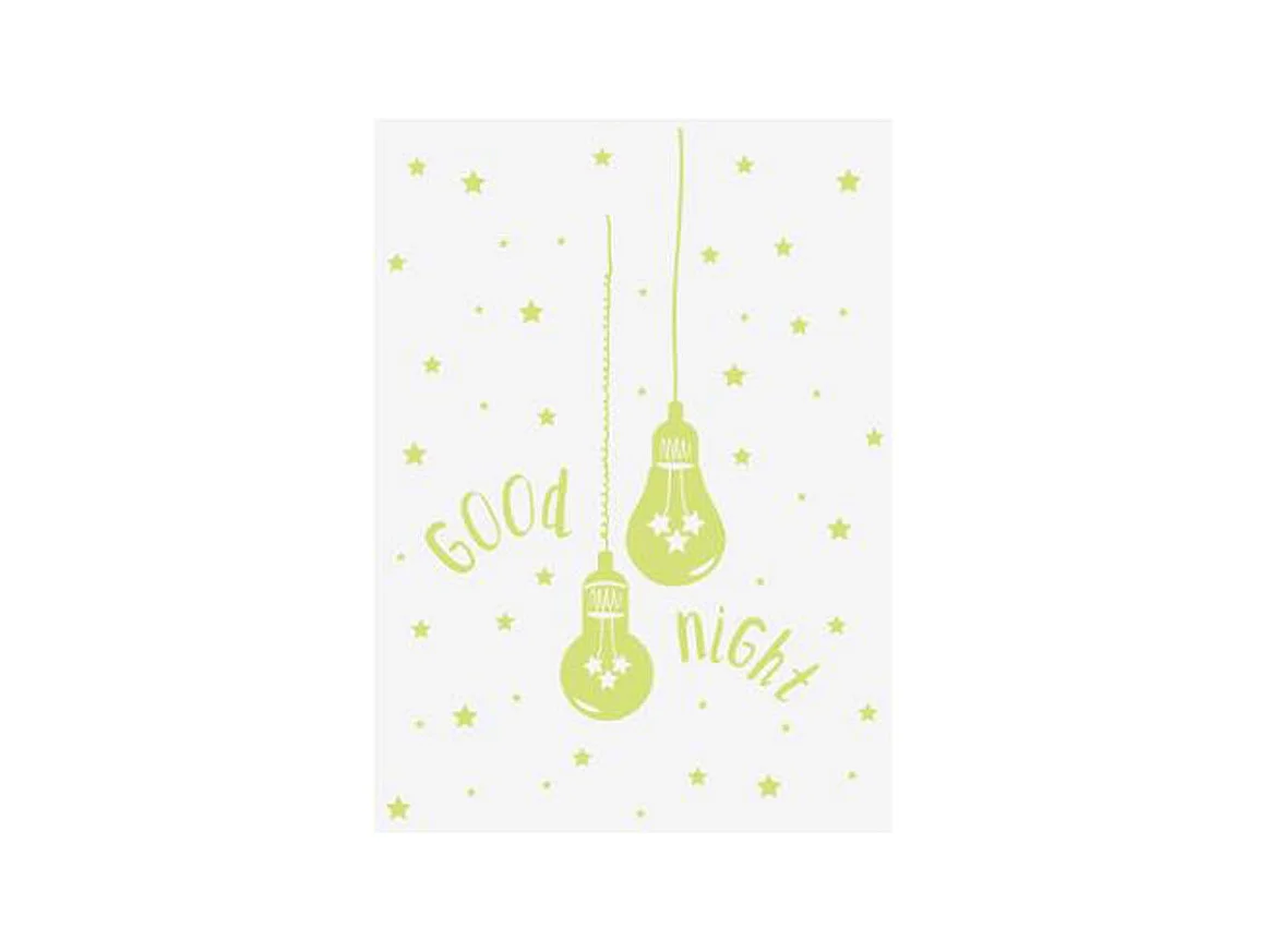 Sticker Kids Phosphorescent "Ampoule"  50x70cm Vert