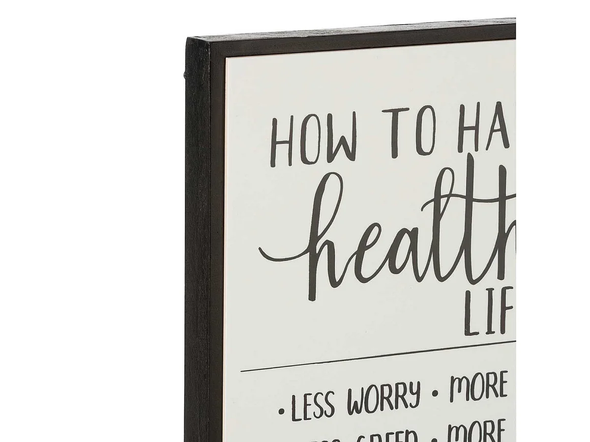 Décoration Murale "Healthy Life" 62cm Blanc