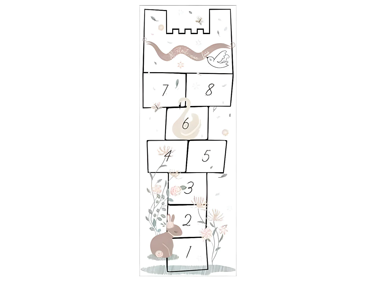 Sticker Enfant "Il Était une Fois" 50x70cm Multicolore