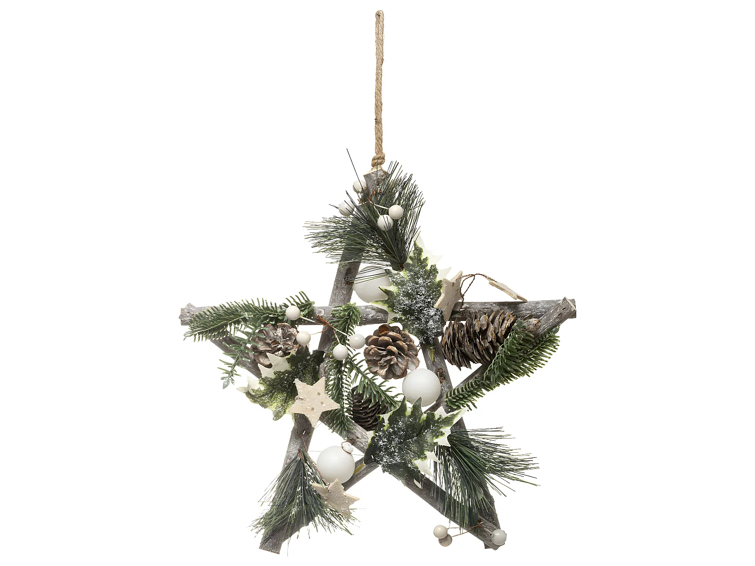 Décoration Murale "Étoile Branche" 30cm Naturel