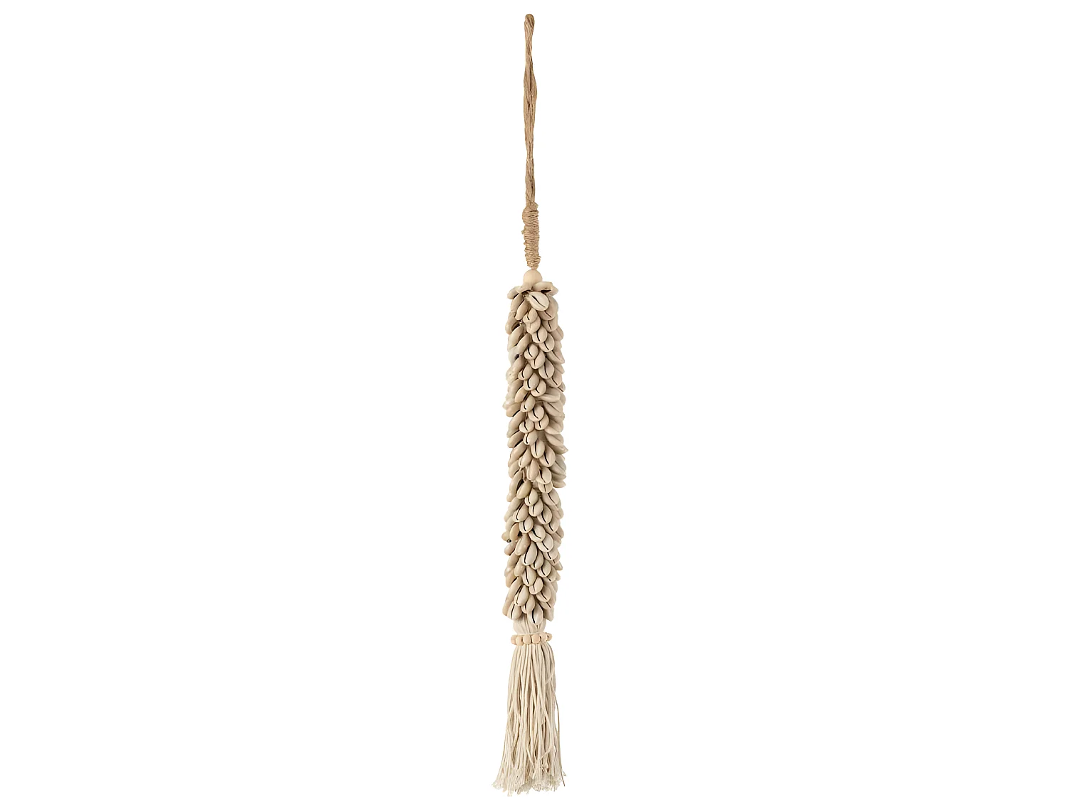 Suspension en Corde "Coquillages" 66cm Naturel