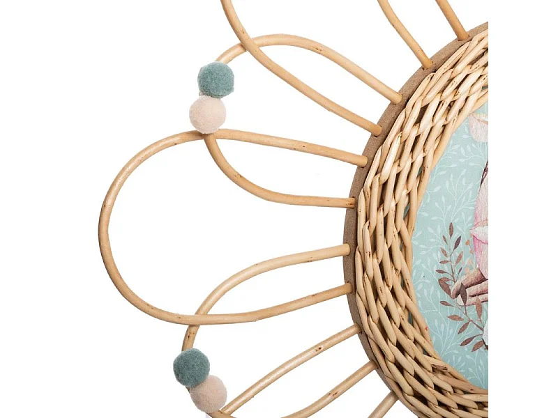 Cadre Déco en Rotin "Douceur" 38cm Naturel