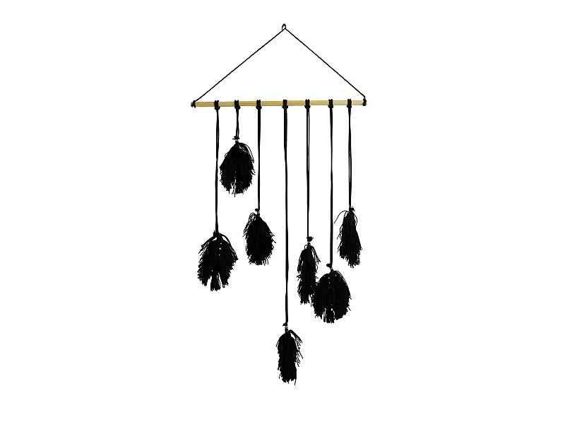 Suspension Murale "Voyage Berbère" 63cm Noir