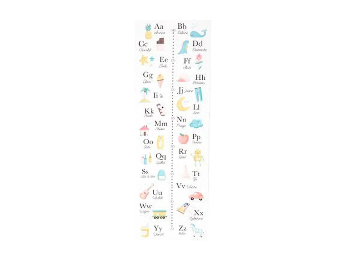 Toise Enfant "Alphabet Les Règles" 78cm Multicolore