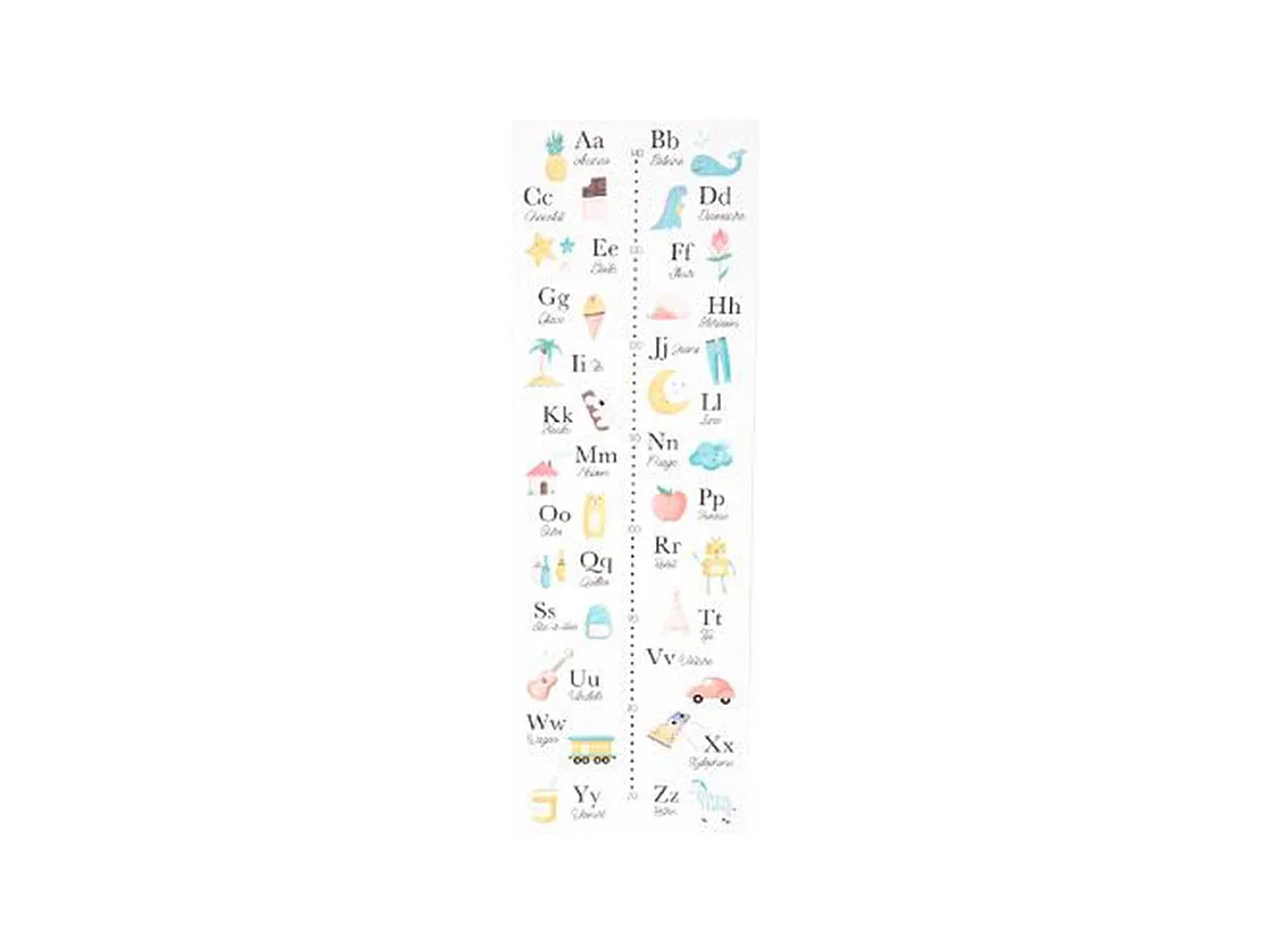 Toise Enfant "Alphabet Les Règles" 78cm Multicolore