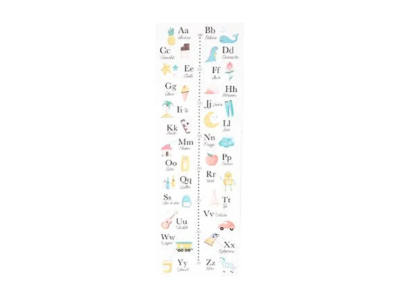 Toise Enfant "Alphabet Les Règles" 78cm Multicolore