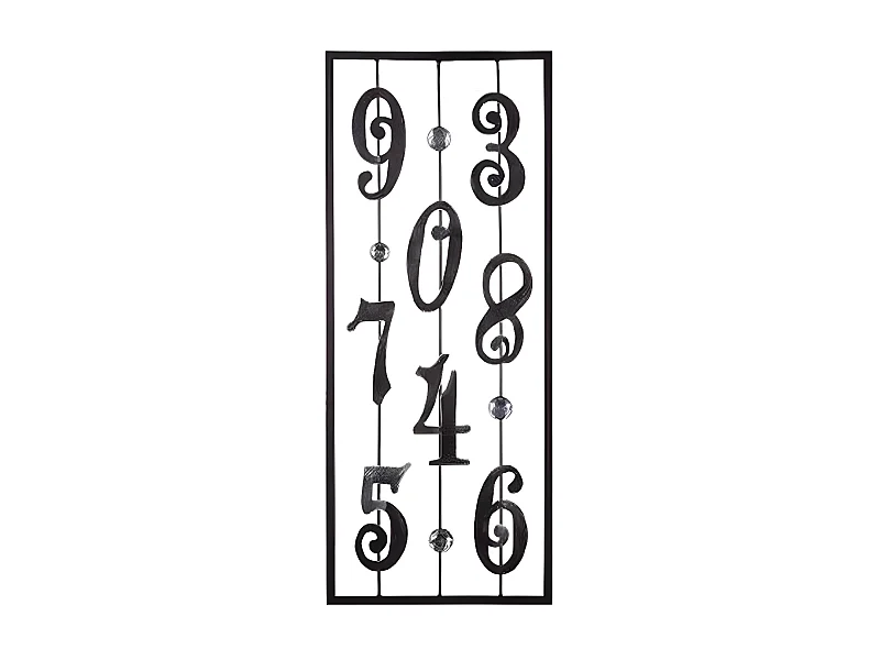 Décoration Murale en Métal "Chiffres" 61cm Noir