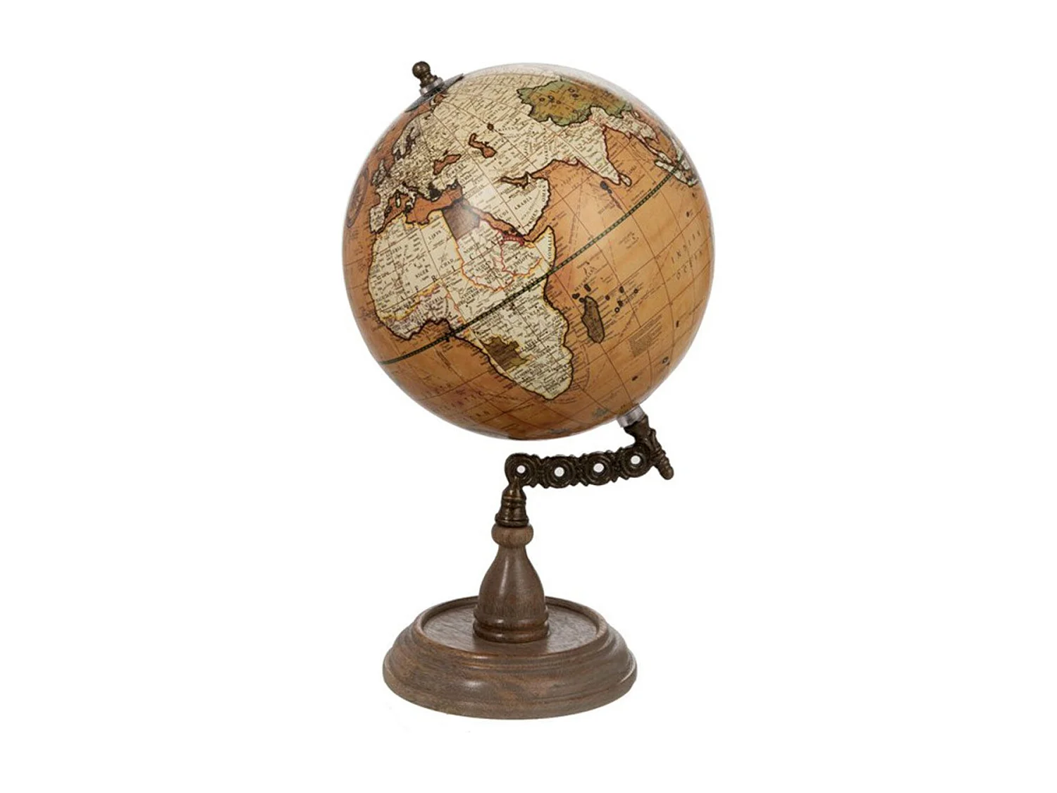 Globe Déco en Bois "Vintage" 34cm Rouille