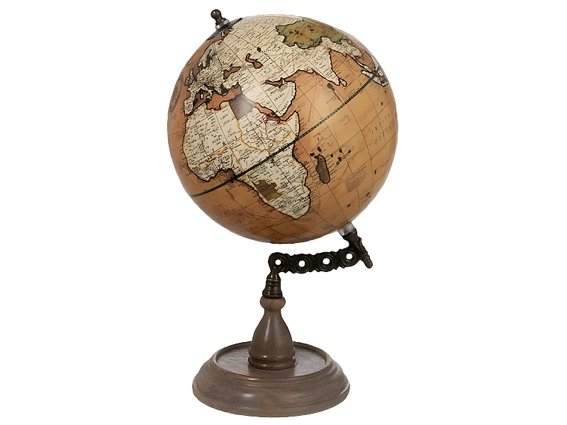 Globe Déco en Bois "Vintage" 34cm Rouille