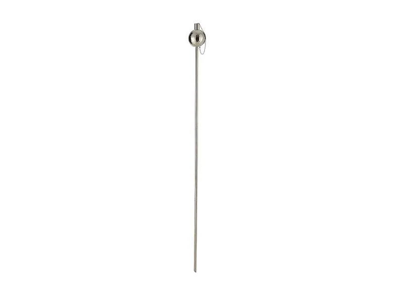 Torche de Jardin en Acier "Boule" 150cm Argent