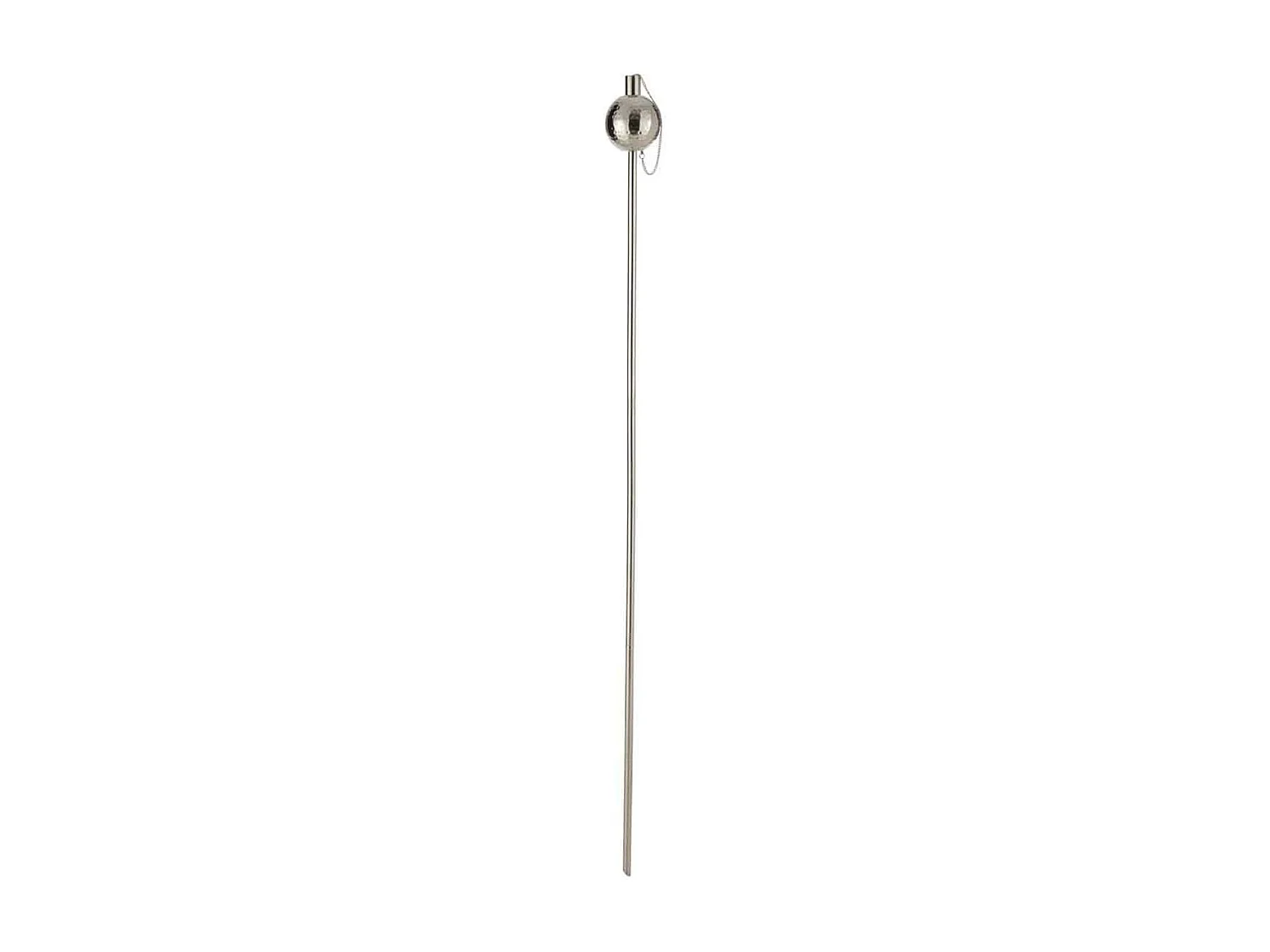 Torche de Jardin en Acier "Boule" 150cm Argent