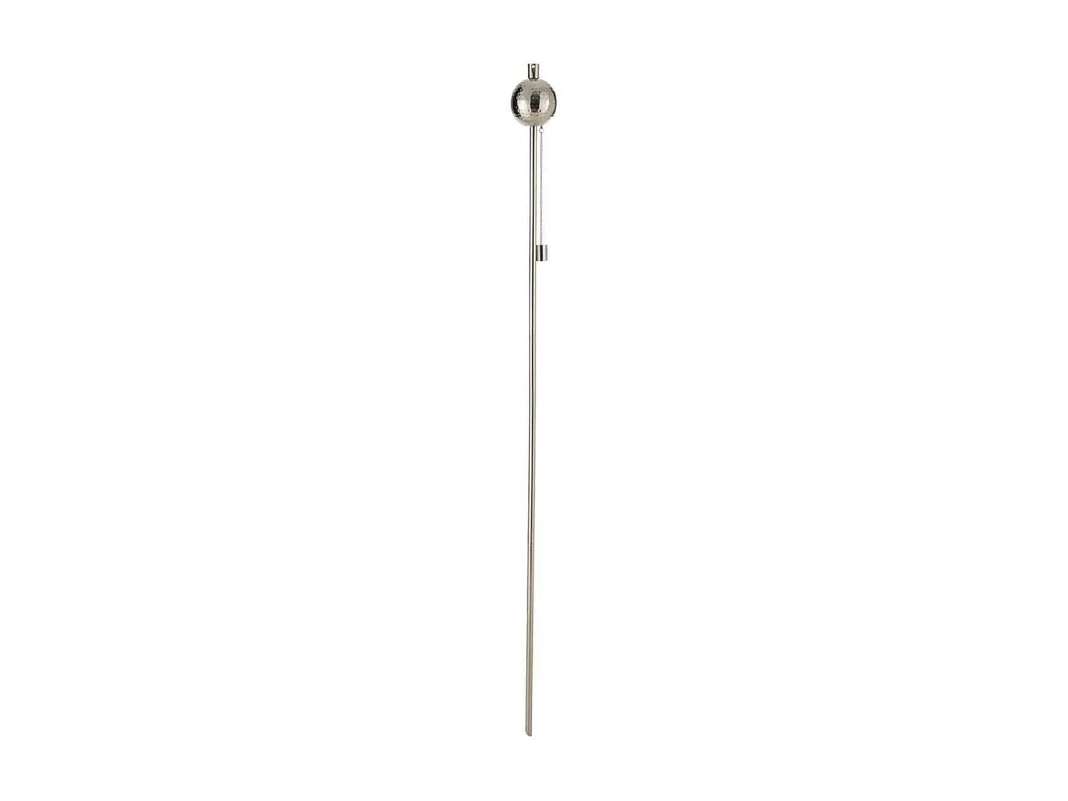 Torche de Jardin en Acier "Boule" 150cm Argent