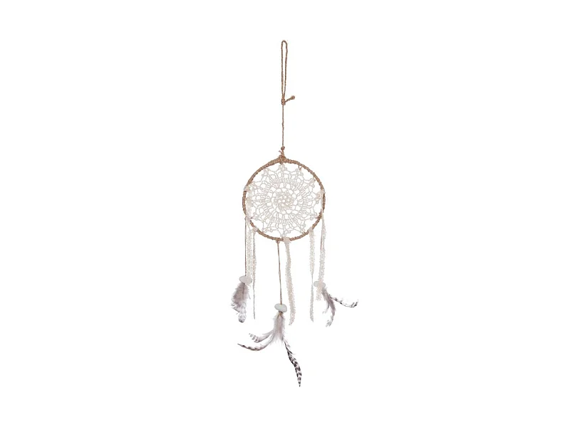 Attrape Rêves Déco "Folkdream" 16cm Beige