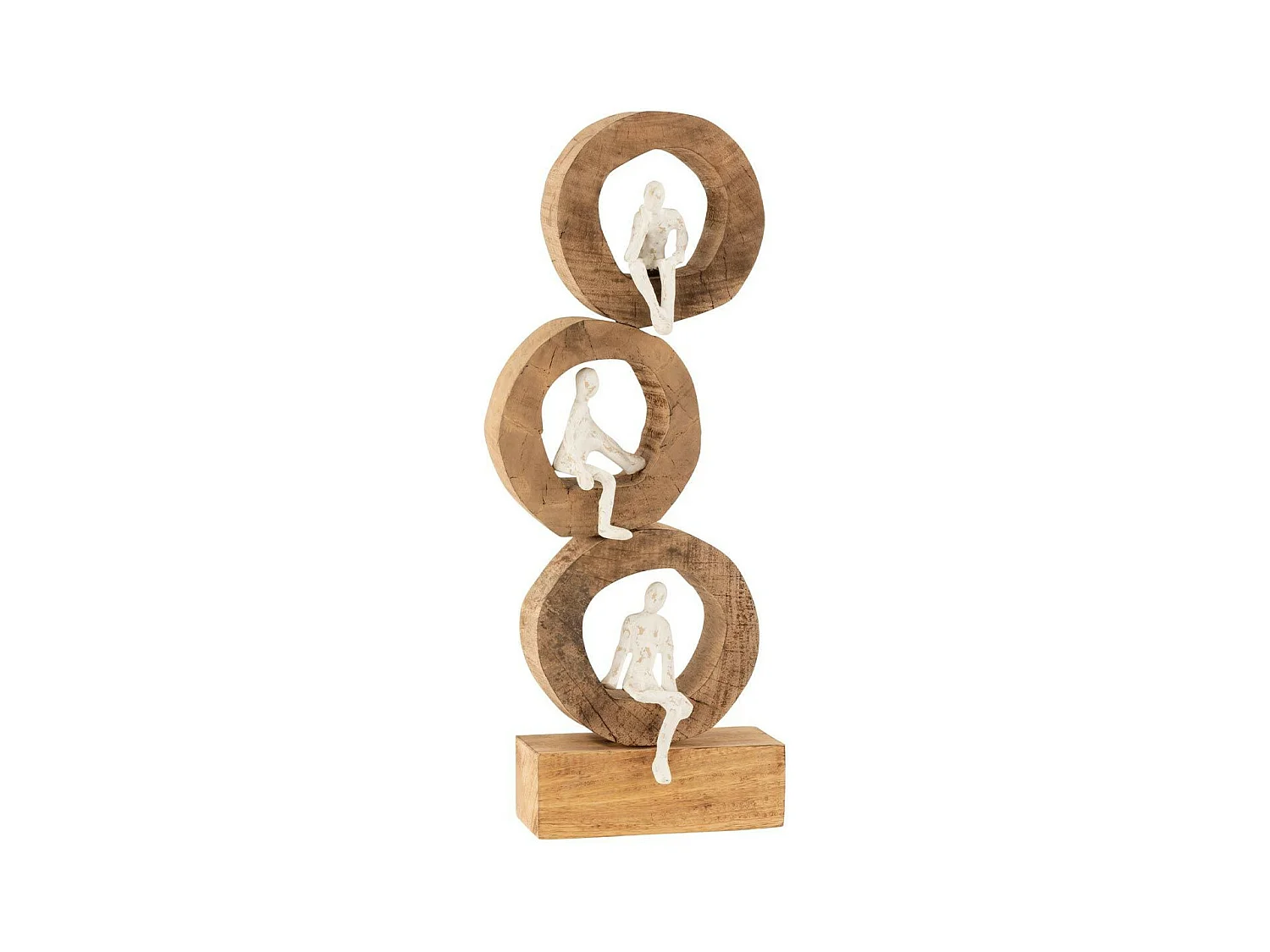 Lot de 3 Personnages Réfléchissant "Tijana" 56cm Naturel