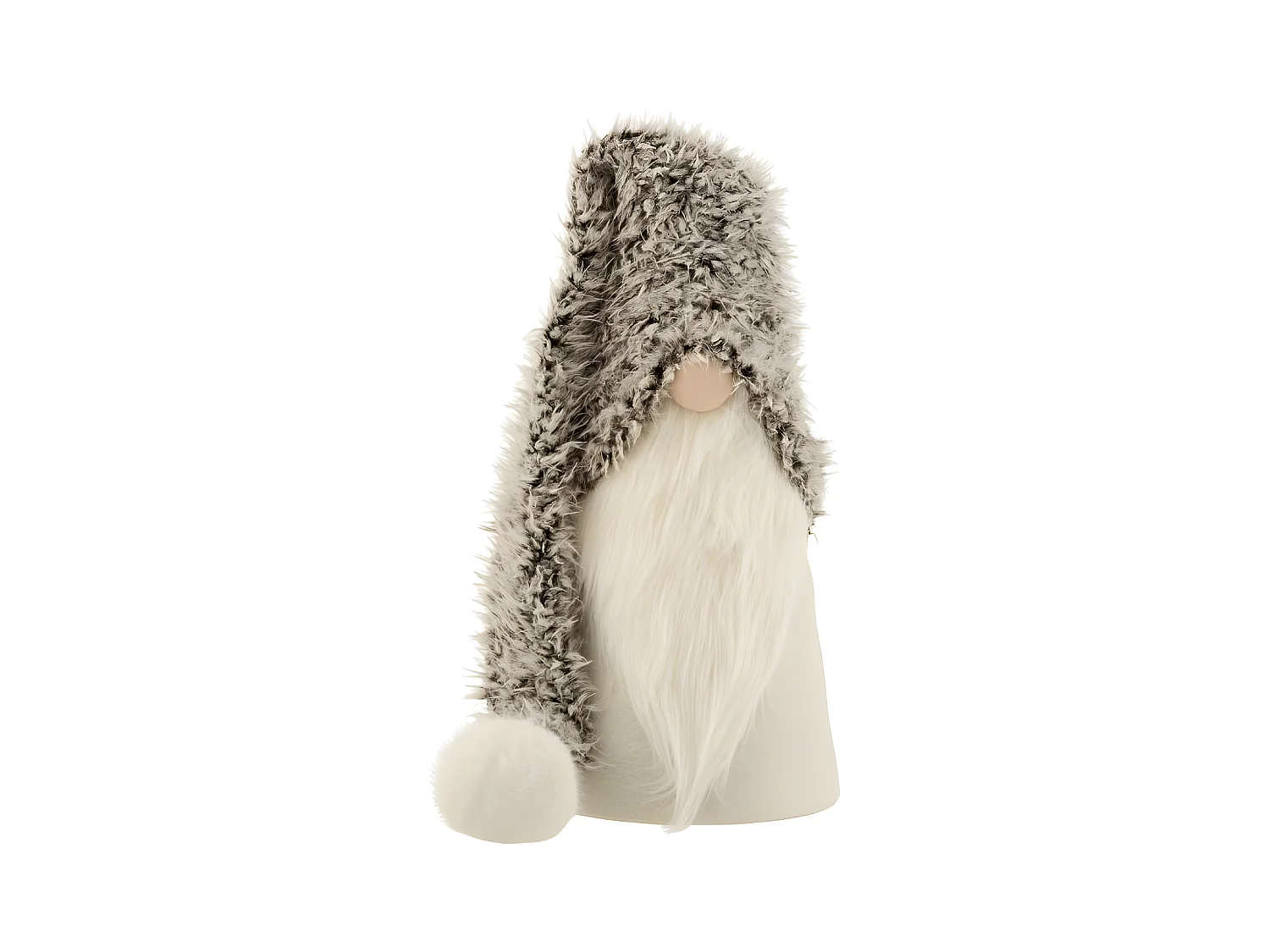 Statuette Déco "Père Noël Hiver" 60cm Gris