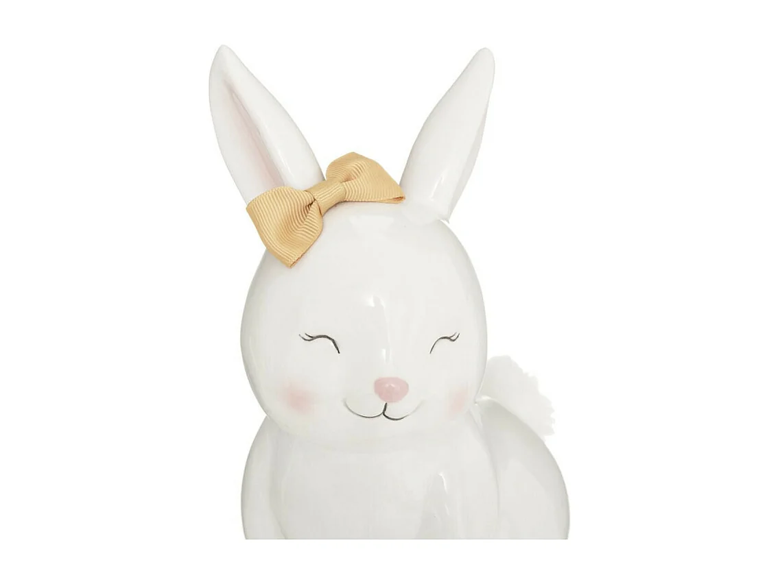 Tirelire Enfant "Lapin" 22cm Blanc