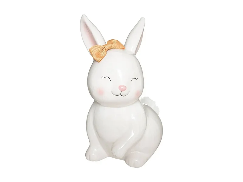 Tirelire Enfant "Lapin" 22cm Blanc