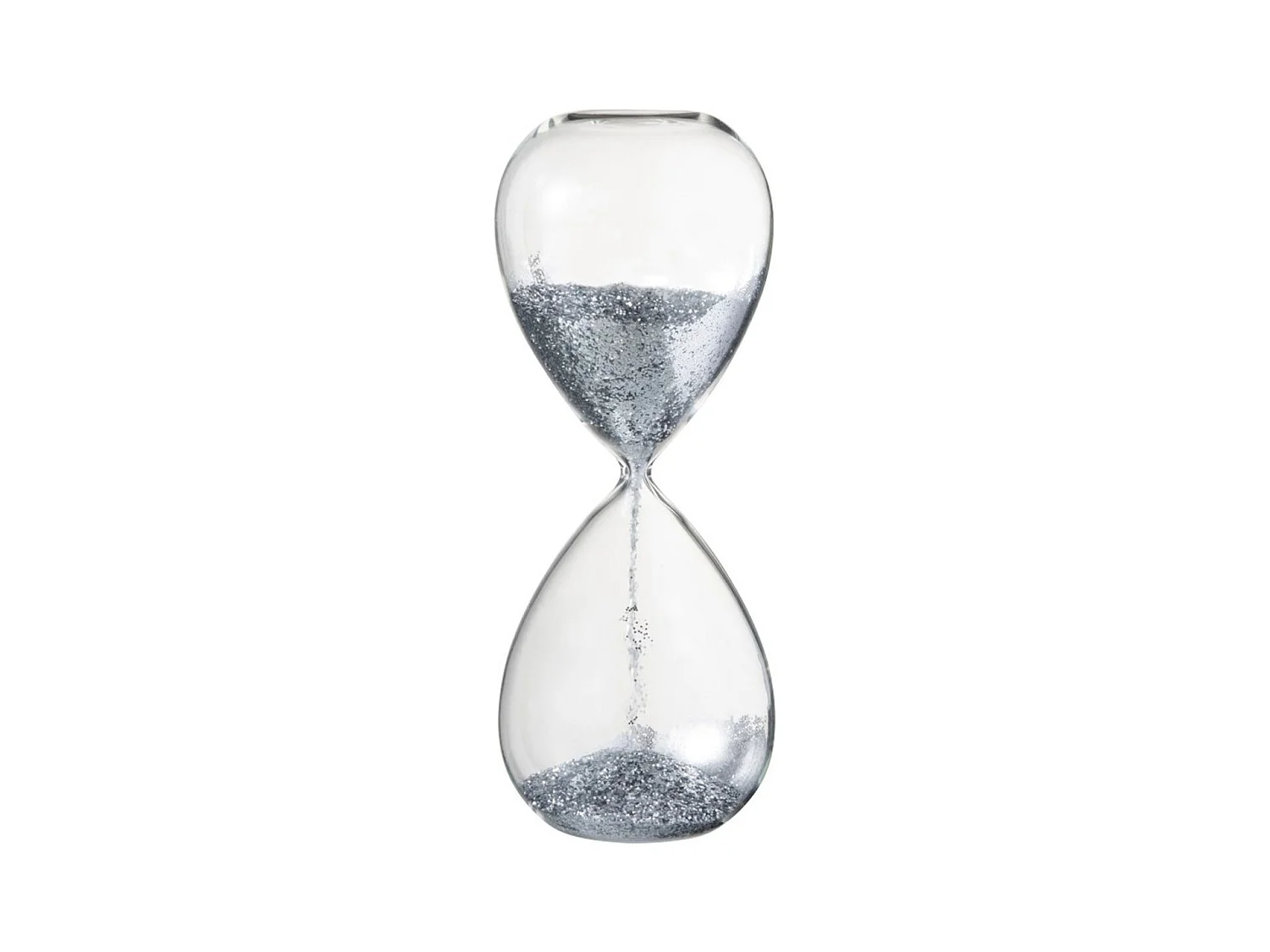 Sablier Déco "Perles" 32cm Argent