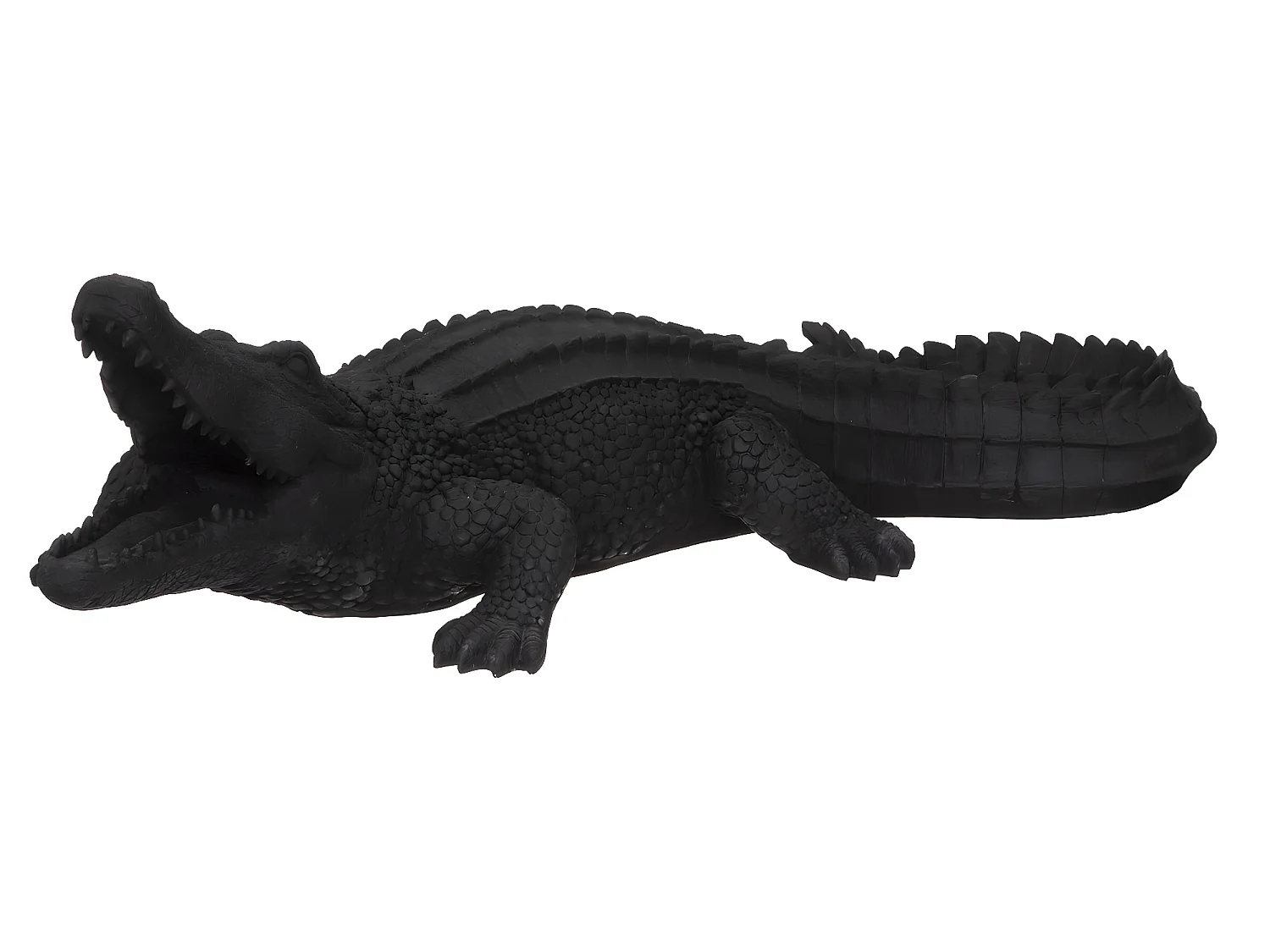Statuette Déco "Crocodile" 100cm Noir