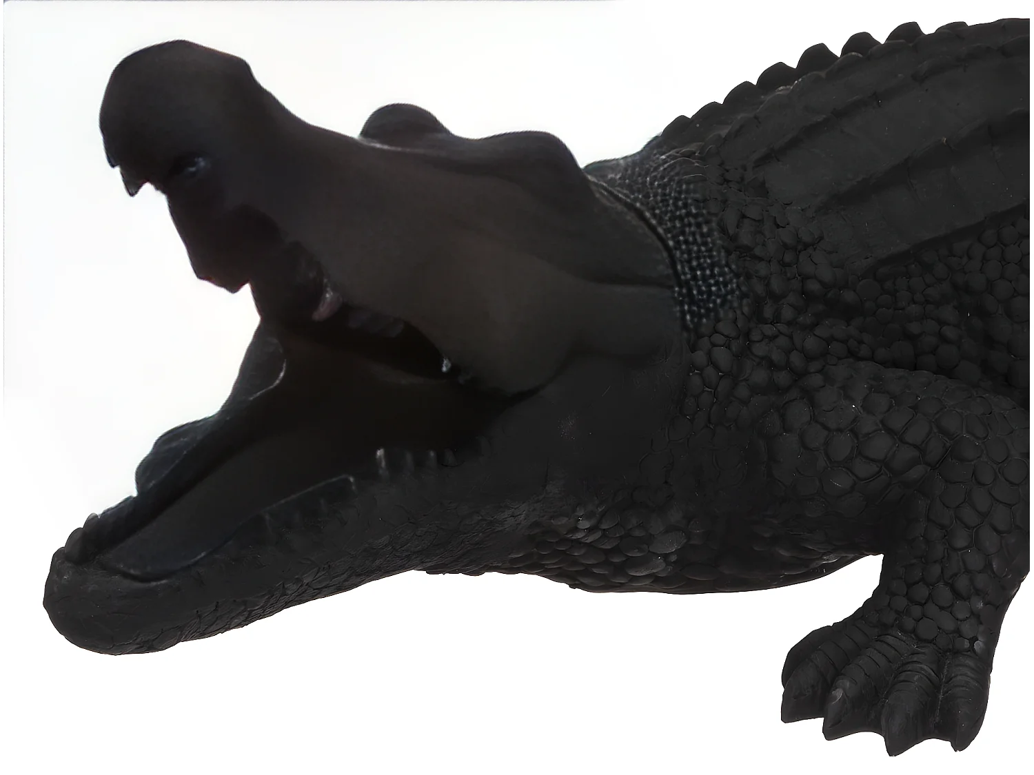 Statuette Déco "Crocodile" 100cm Noir