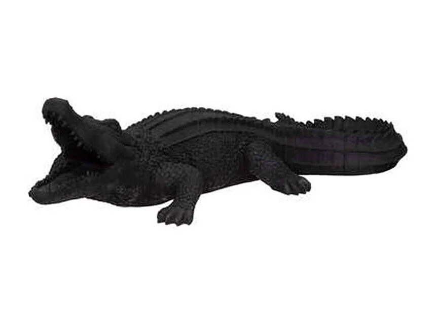 Statuette Déco "Crocodile" 100cm Noir