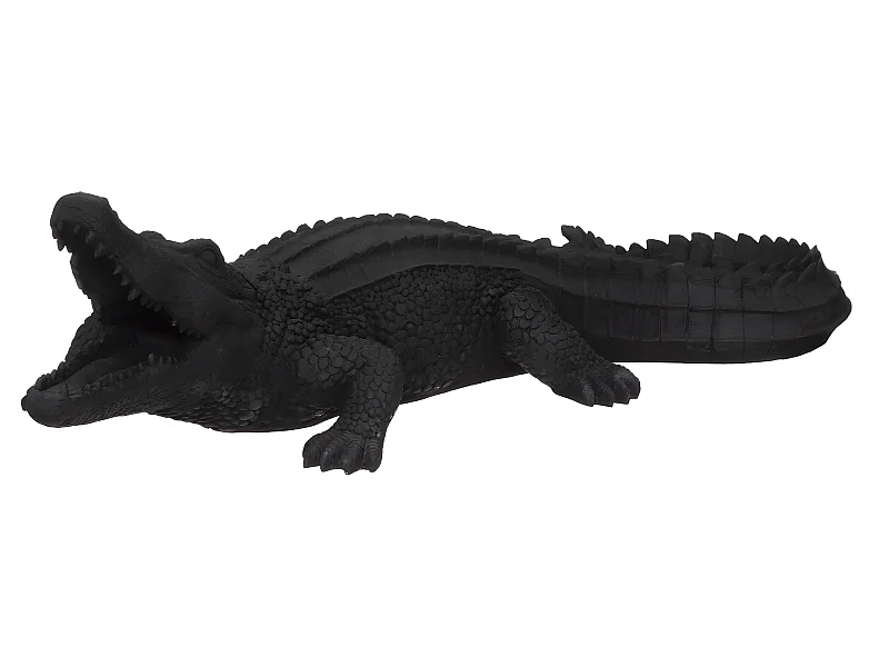Statuette Déco "Crocodile" 100cm Noir