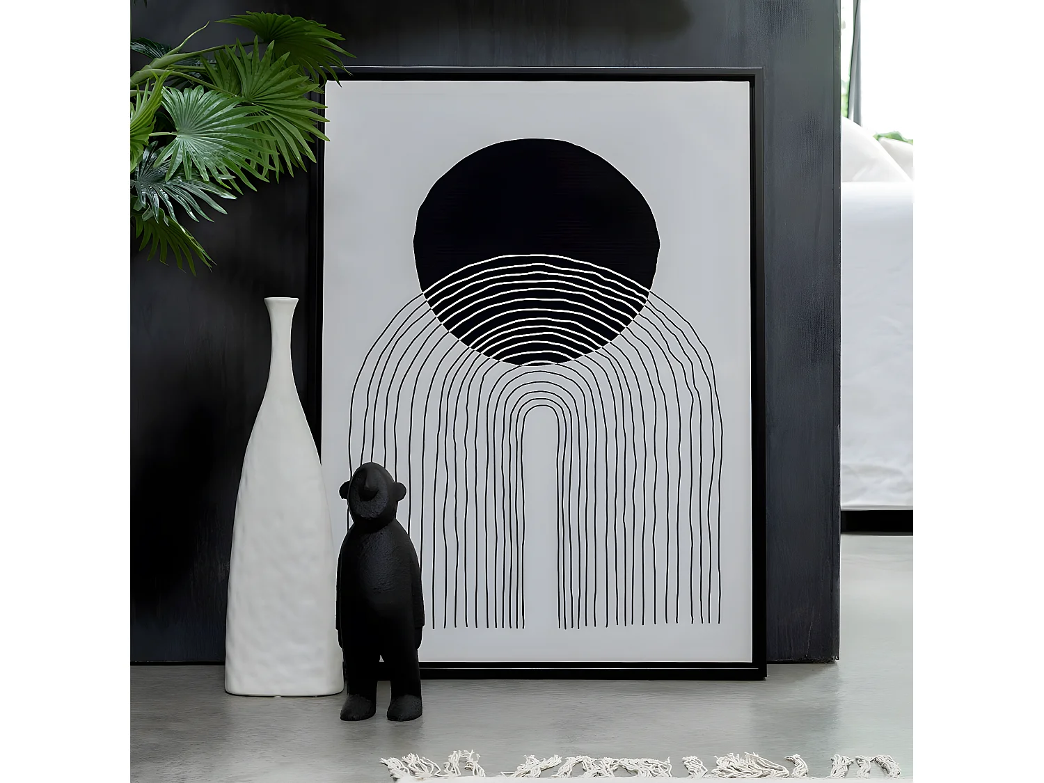 Statuette Déco en Bois "Ngurah" 30cm Noir