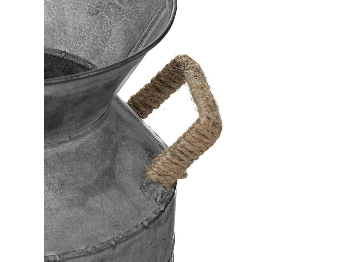 Pot à Lait Déco Vintage "Zinc" 61cm Gris