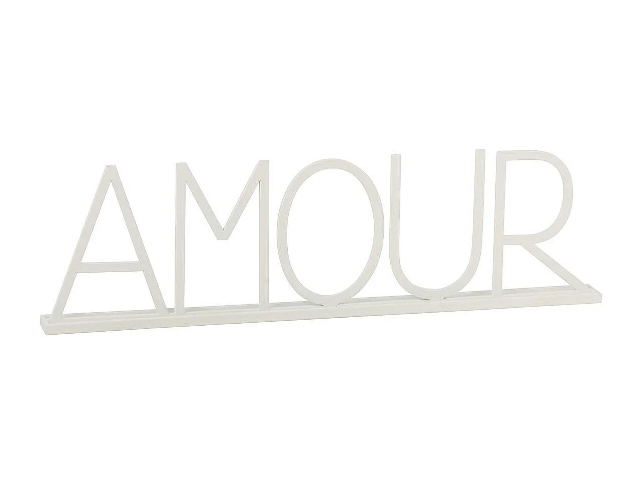 Mot Déco en Métal "Amour" 77cm Blanc