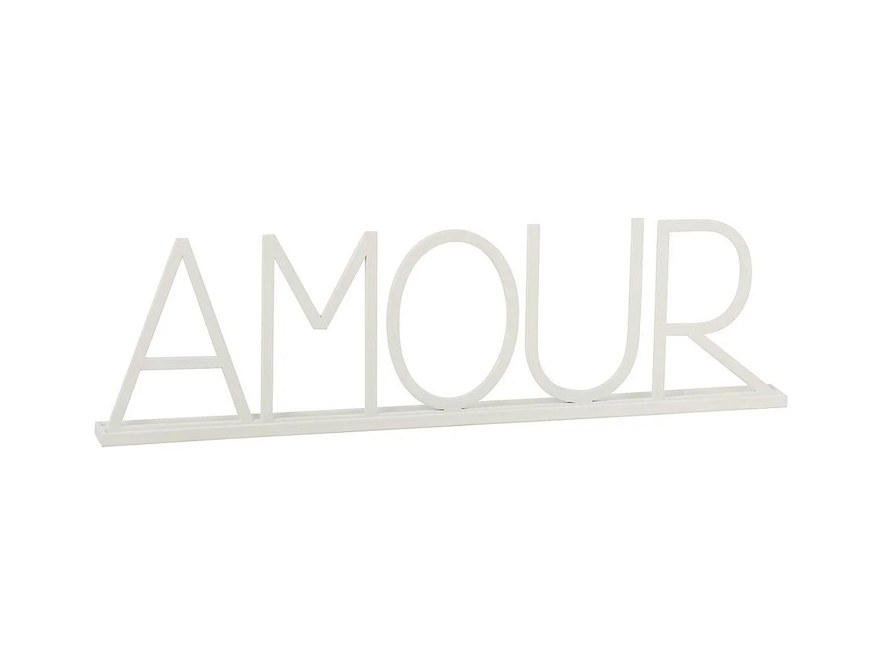 Mot Déco en Métal "Amour" 77cm Blanc