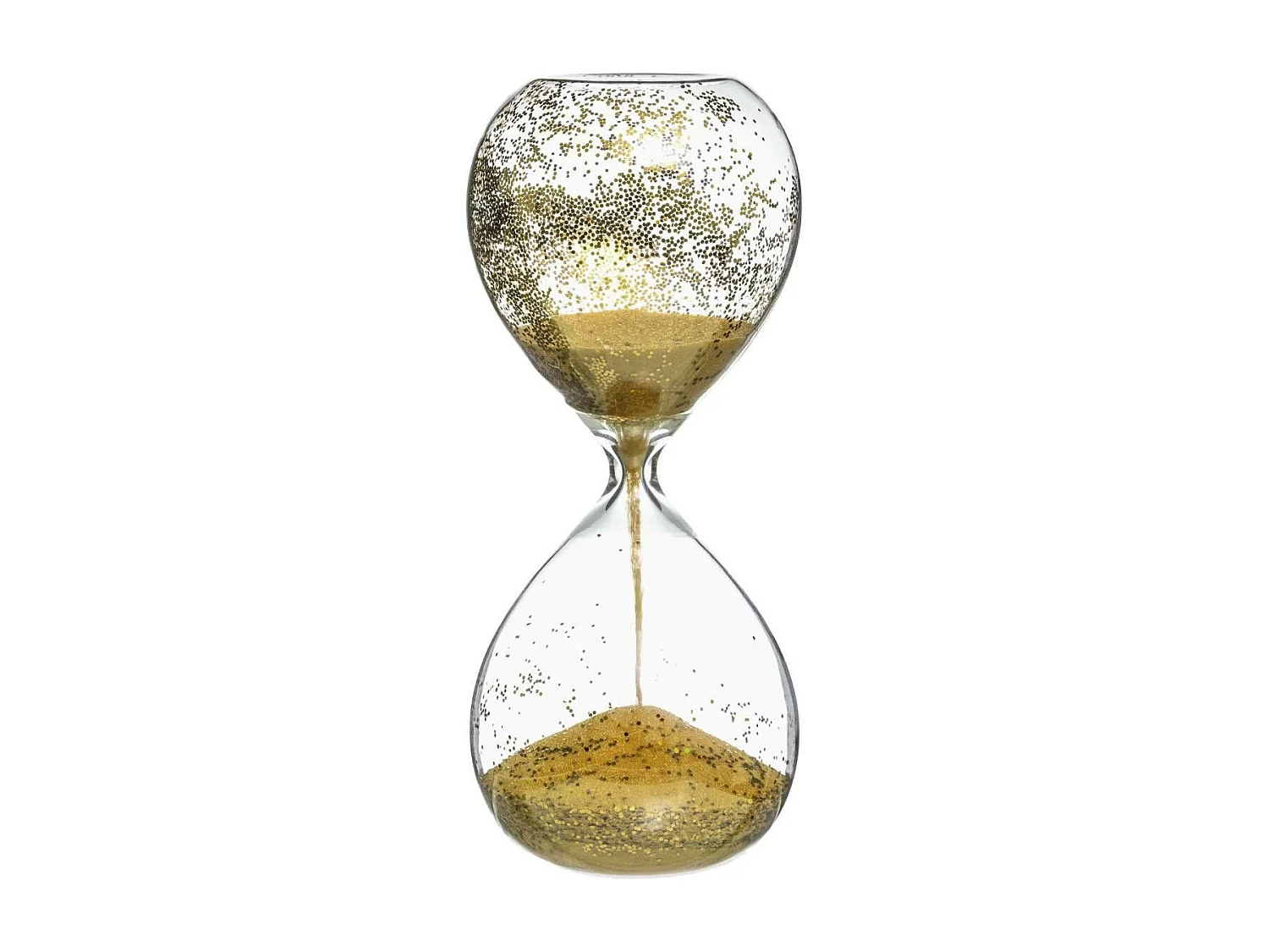 Sablier Déco "Paillettes" 20cm Or
