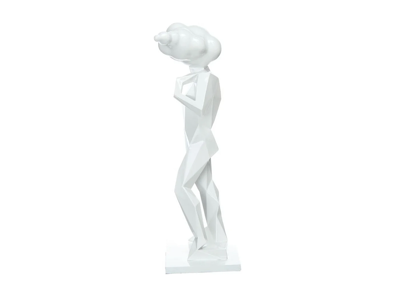Statue Design "Sculpture Kenya" 56cm Blanc
