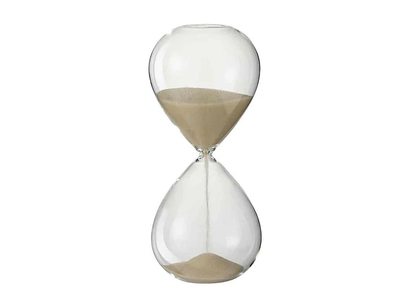 Sablier Déco "Verre" 25cm Beige