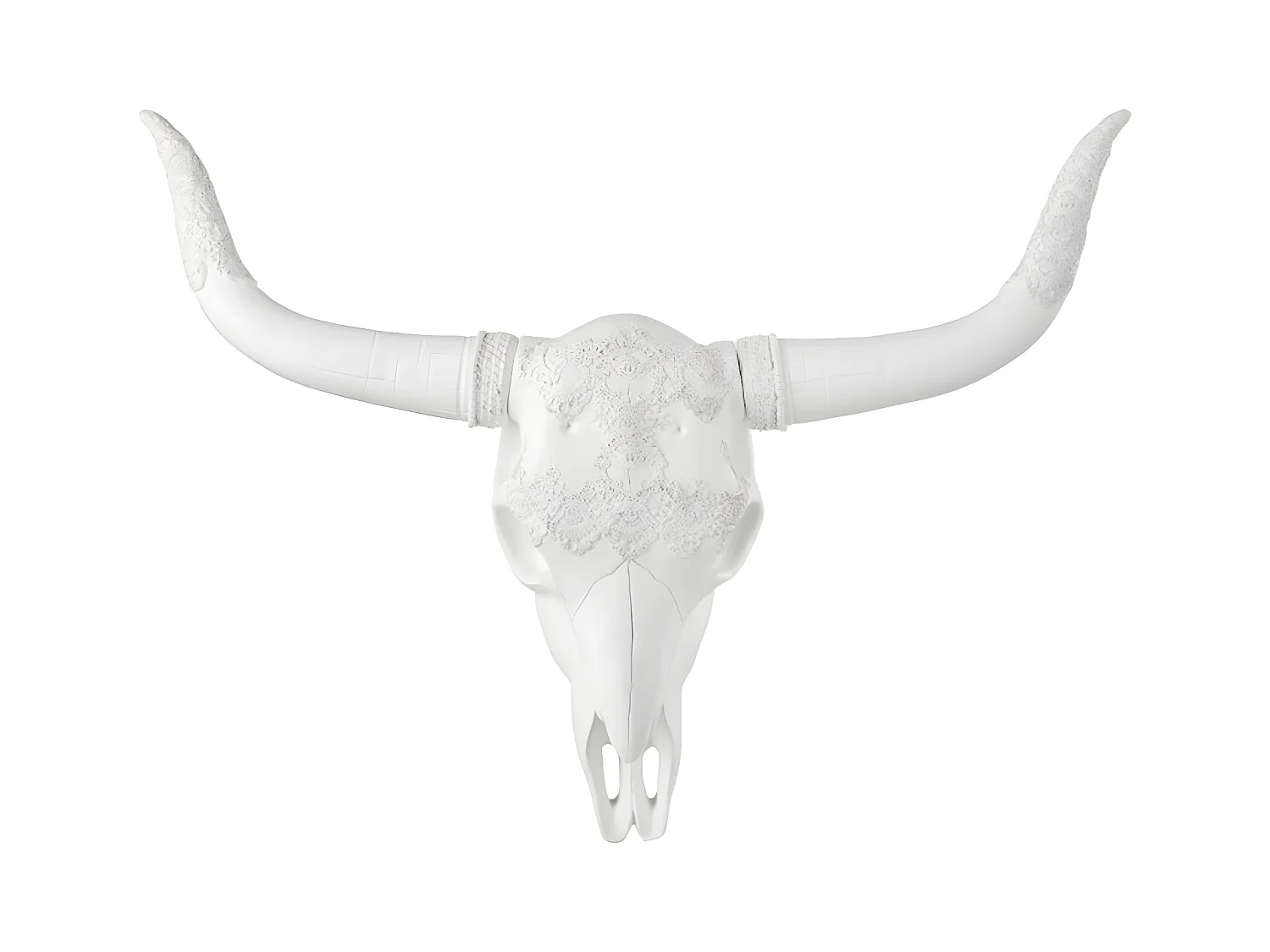 Déco Murale en Résine "Crane" 61cm Blanc