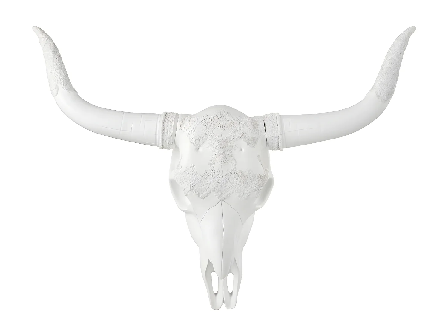 Déco Murale en Résine "Crane" 61cm Blanc