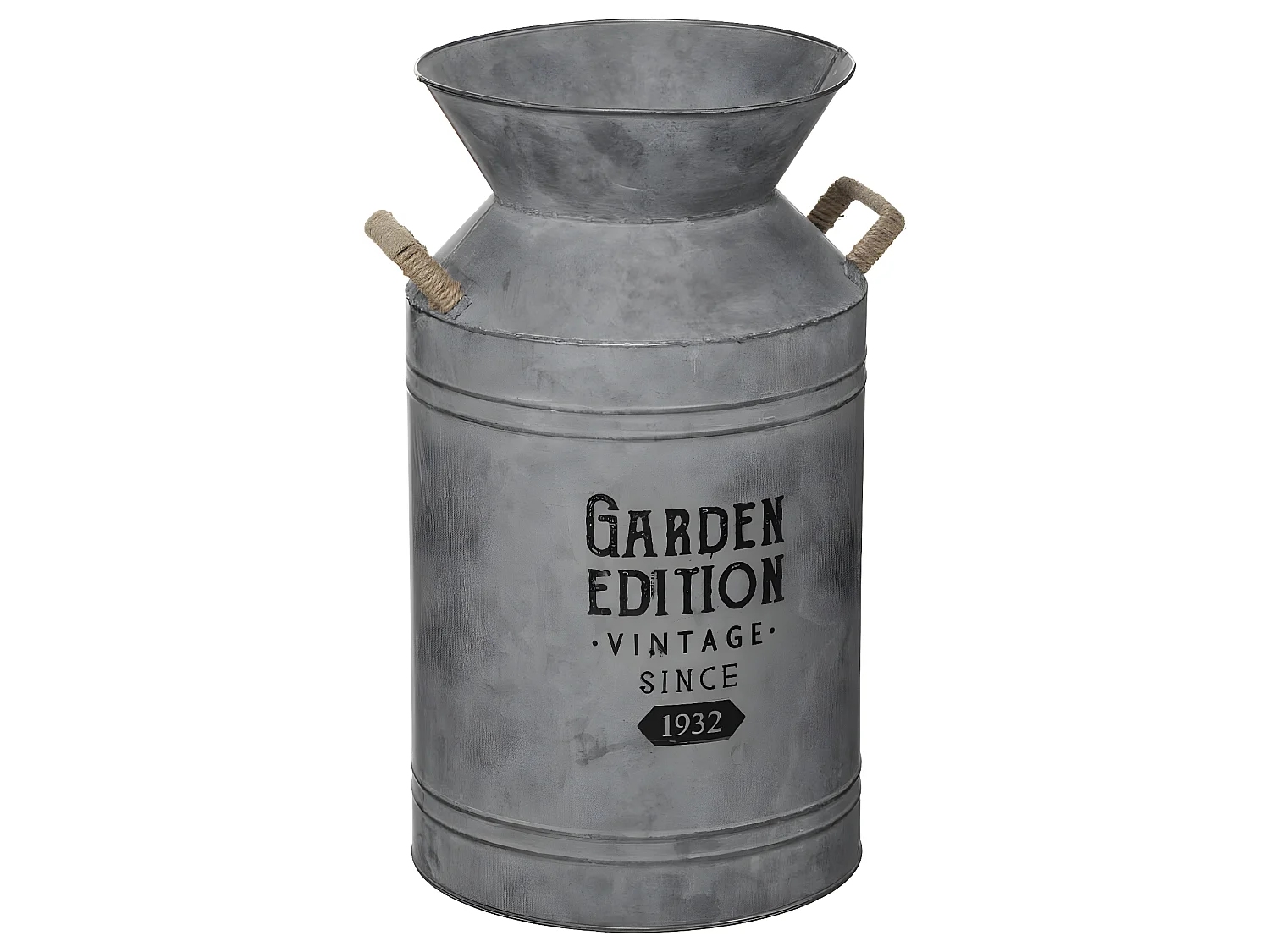 Pot à Lait Déco Vintage "Zinc" 48cm Gris