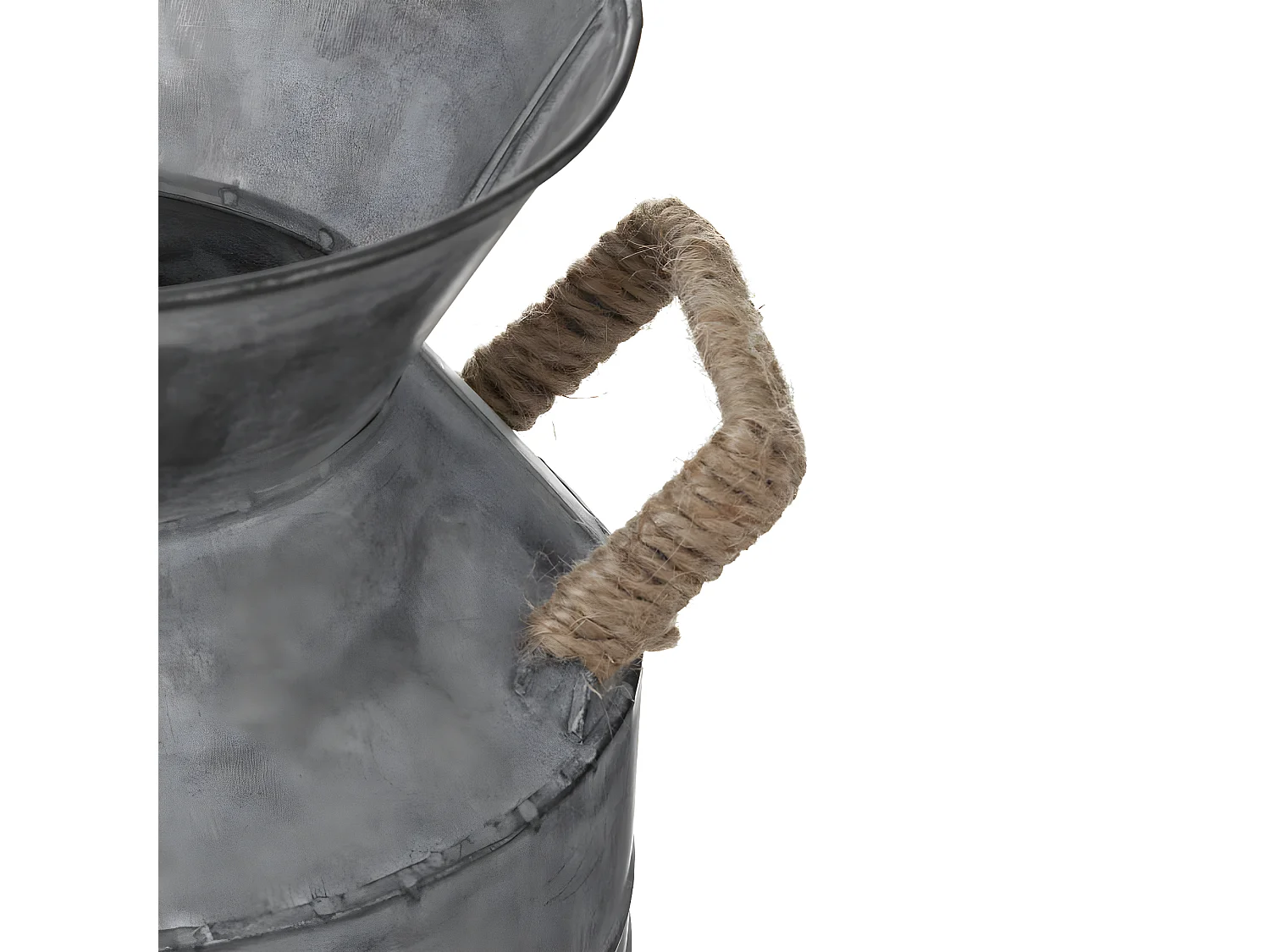 Pot à Lait Déco Vintage "Zinc" 48cm Gris