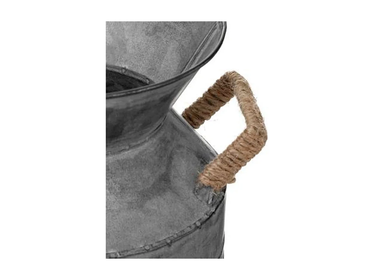 Pot à Lait Déco Vintage "Zinc" 48cm Gris
