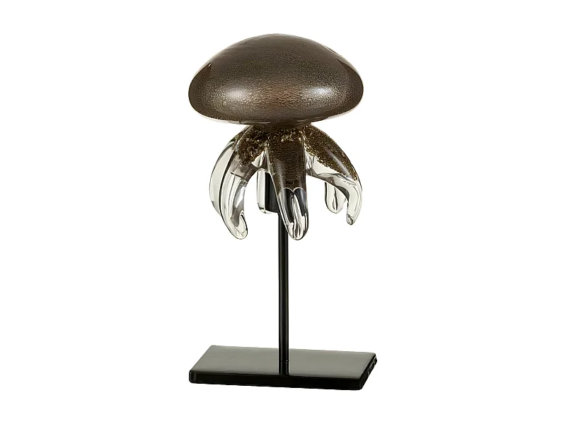 Statuette Déco "Méduse sur Pied" 19cm Marron