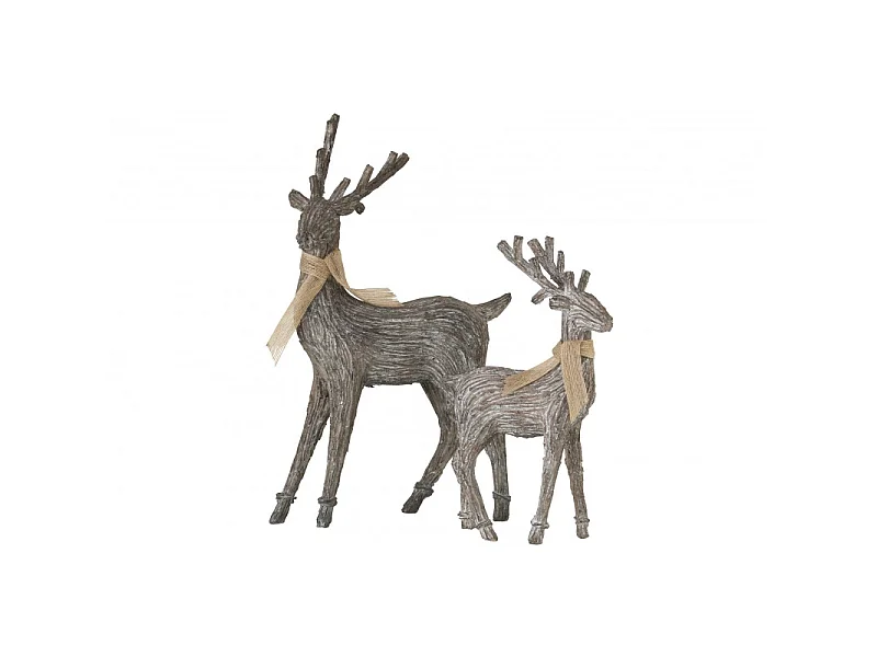 Renne in resina marrone 24x10x44 cm