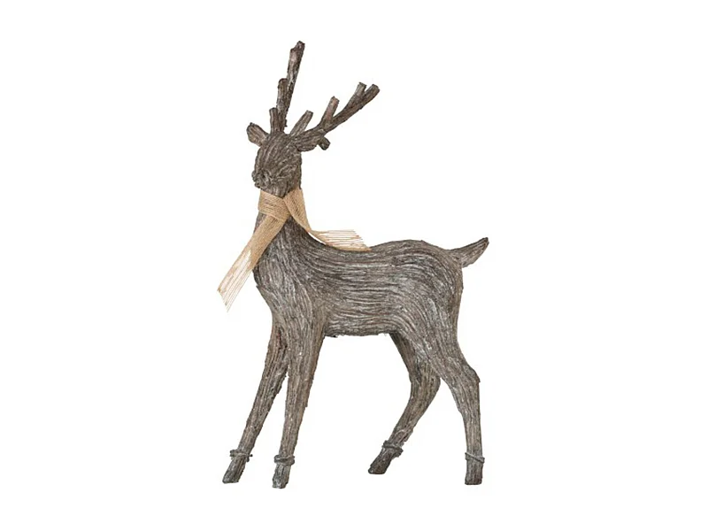 Renne in resina marrone 24x10x44 cm
