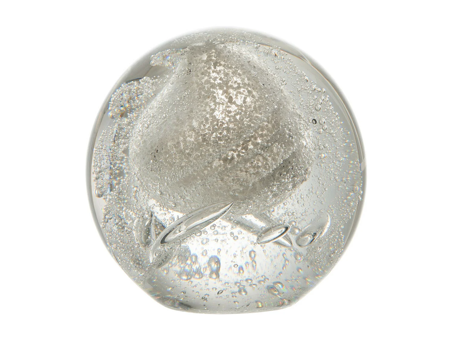 Presse-Papier en Verre "Bulle" 10cm Argent