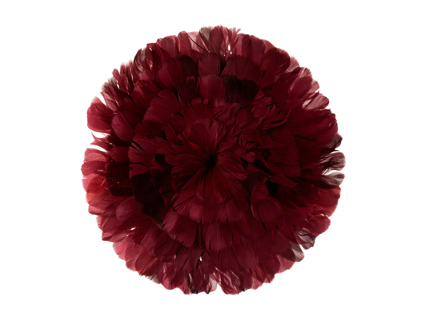 Boule Déco "Plumes" 40cm Bordeaux