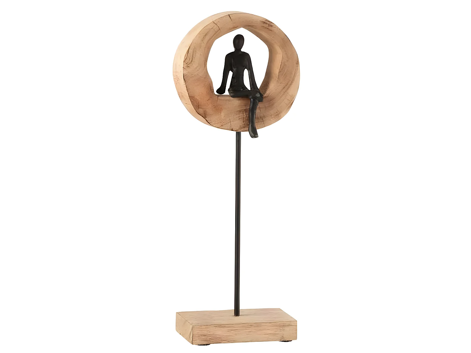 Statuette Déco "Figurine Pensive" 48cm Naturel