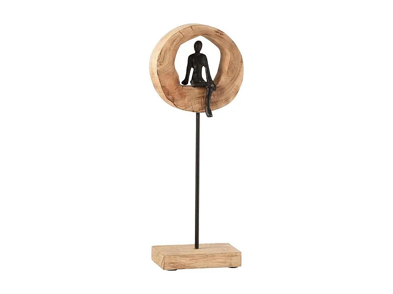 Statuette Déco "Figurine Pensive" 48cm Naturel